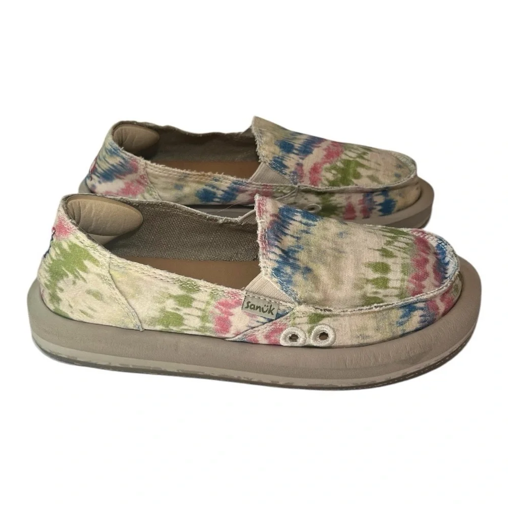 Casual Tie-Dye Slip-On Women’s Shoes - Multicolor